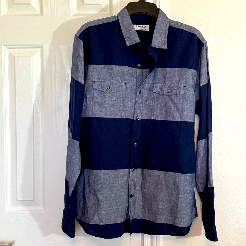 Express casual LS button down shirt